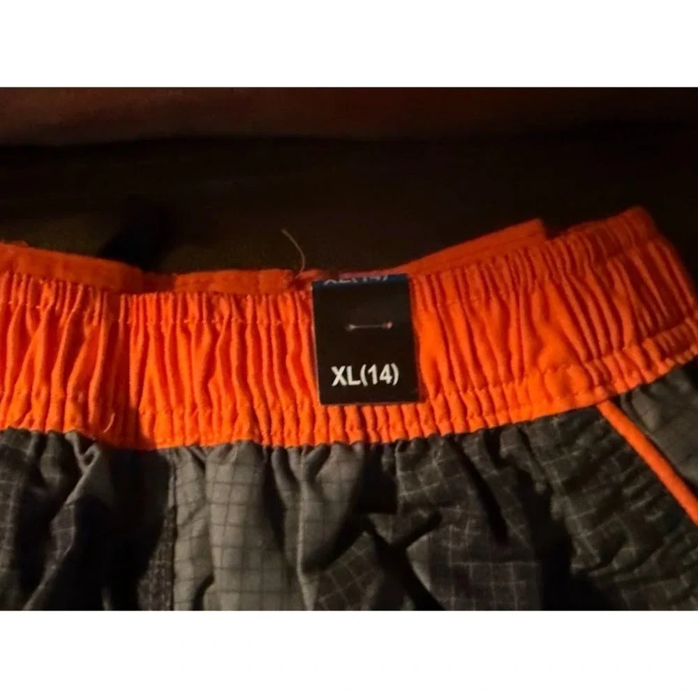 Jurassic Park Youth Swim Trunks XL 14 Camo Orange Board Shorts New